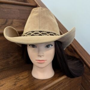Resistol Vintage Cowboy Hat, Ranchman self conforming Size 7 1/4, suede